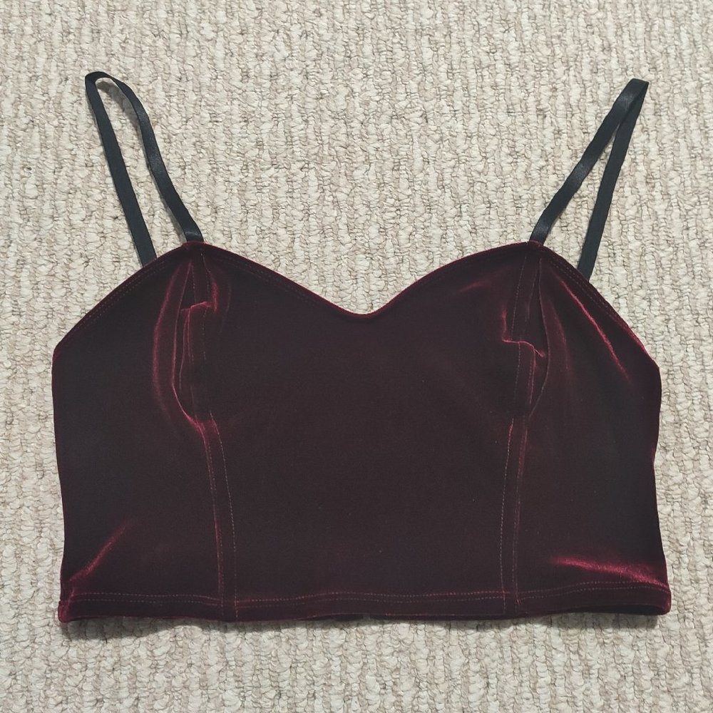 American Apparel Velvet Crop Top
